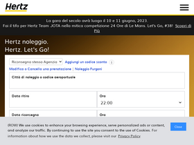 'hertz.it' screenshot