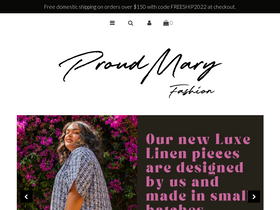 proudmaryfashion.com homepage screenshot