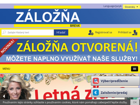 'zaloznabreva.sk' screenshot