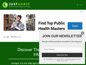 'justagric.com' screenshot