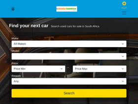 'usedcarsouthafrica.com' screenshot