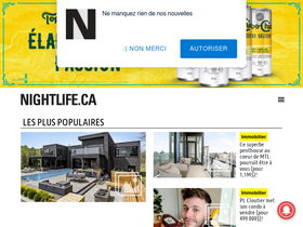 'nightlife.ca' screenshot