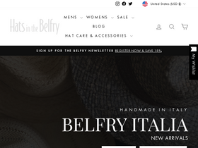 'hatsinthebelfry.com' screenshot