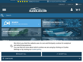 'audioledcar.com' screenshot