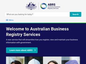 'abrs.gov.au' screenshot