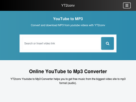 'yt2conv.com' screenshot