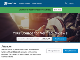 'surecritic.com' screenshot