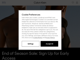 'calvinklein.se' screenshot