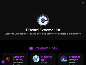 'discordextremelist.xyz' screenshot