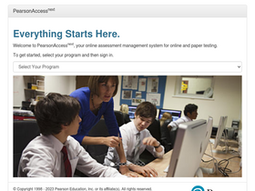 'pearsonaccessnext.com' screenshot