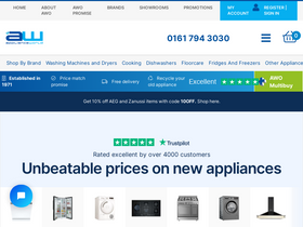 'applianceworldonline.com' screenshot