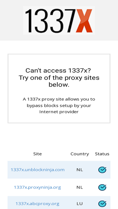 Working* 1337x Proxy List of 1337x Torrent Alternative Sites (Unblock) -  WebKu