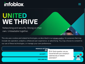 'infoblox.com' screenshot