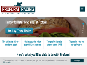 'proformracing.com' screenshot