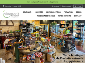 metamorfit.ca homepage screenshot