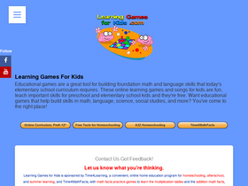 'learninggamesforkids.com' screenshot