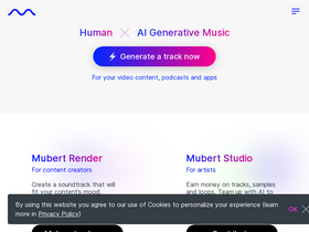 Mubert - AI-driven, royalty-free music creation for creators and businesses.