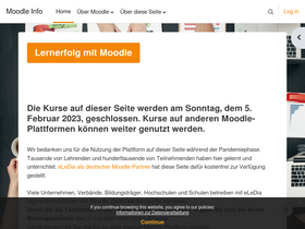 'moodle.de' screenshot