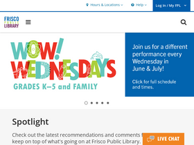 'friscolibrary.com' screenshot