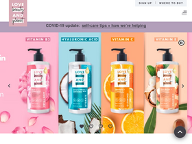'lovebeautyandplanet.com' screenshot