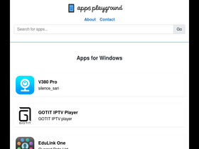 'appsplayground.com' screenshot