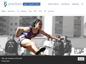 'precisionvaccinations.com' screenshot