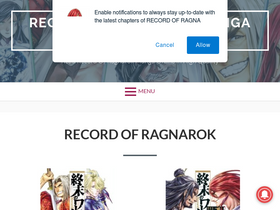 'ragnarokmanga.com' screenshot