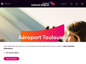 'toulouse.aeroport.fr' screenshot