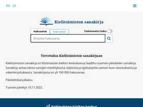 'kielitoimistonsanakirja.fi' screenshot