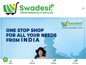 Swadesii homepage screenshot