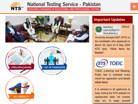 'nts.org.pk' screenshot