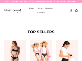 blushproof.co.za homepage screenshot