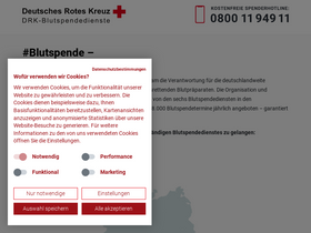 'blutspende.de' screenshot