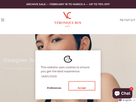 veroniqueroyjwls.com homepage screenshot
