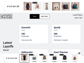'layoffstracker.com' screenshot