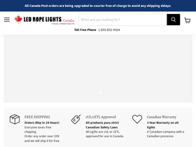 LED Rope Lights Canada website screenshot