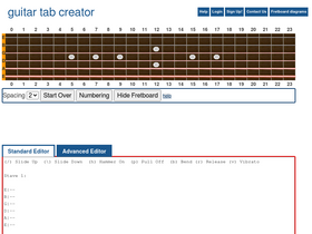 'guitartabcreator.com' screenshot