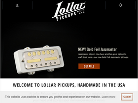 'lollarguitars.com' screenshot