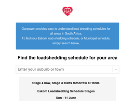 'ourpower.co.za' screenshot