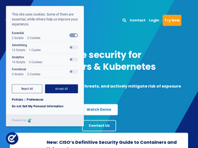 'tigera.io' screenshot