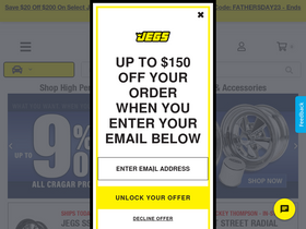 'jegs.com' screenshot