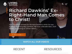 'livingwaters.com' screenshot