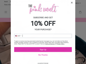 thepinkvaultco.com homepage screenshot