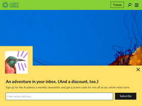 'calacademy.org' screenshot