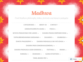 'madhwafestivals.com' screenshot