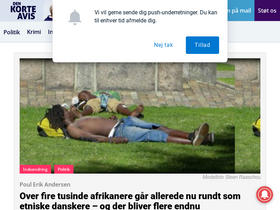 'denkorteavis.dk' screenshot