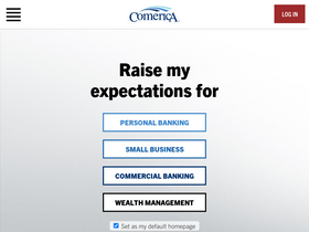 'comerica.com' screenshot