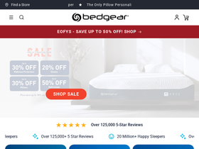 Bedgear homepage screenshot