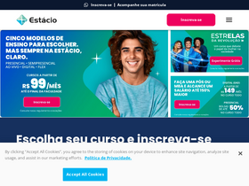 'estacio.br' screenshot