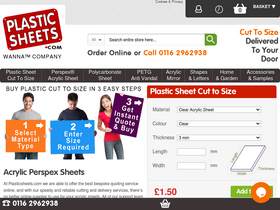 'plasticsheets.com' screenshot